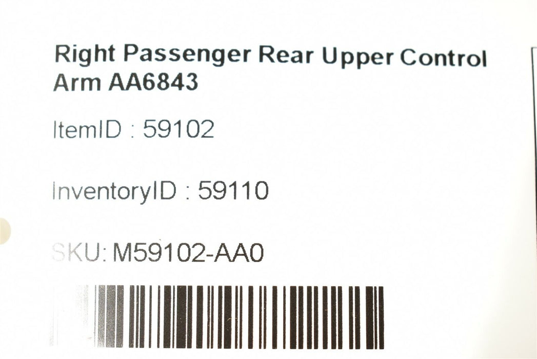 03-12 Maserati Quattroporte M139 Right Passenger Rear Upper Control Arm AA6843