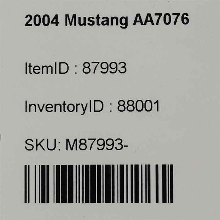 99-04 Mustang Gt Fender Hardware Bolts Nuts Spacers Aa7076