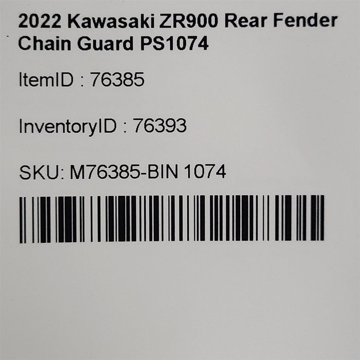 2022 Kawasaki ZR900 Rear Fender Chain Guard PS1074