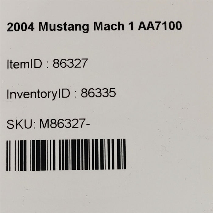 03-04 Mustang Cobra Mach 1 Side Scoop Dust Cover Barrier Lh Rh Pair Oem Aa7100