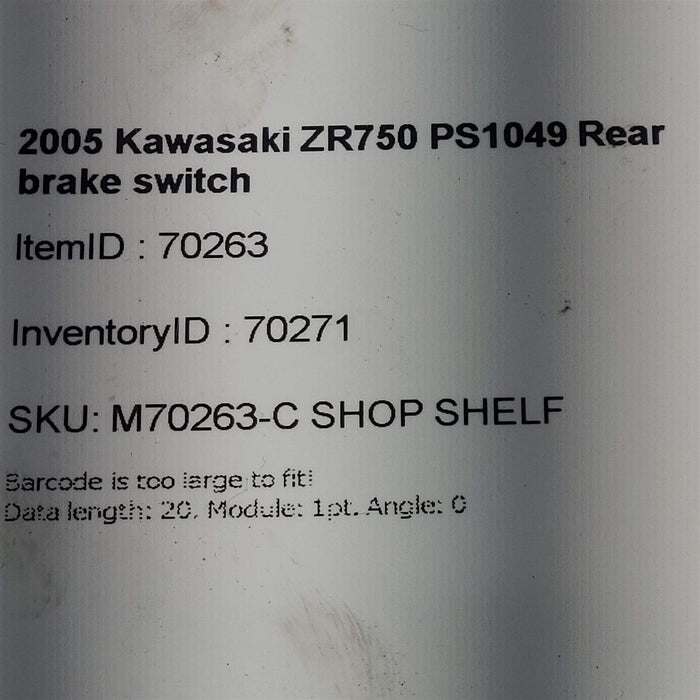 2005 Kawasaki ZR750 Rear Brake Switch PS1049