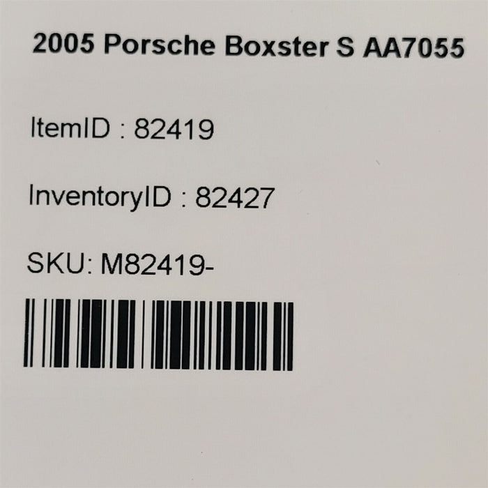 05-08 Porsche Boxster S 987 Glove Box Glovebox 99755266300 Black AA7055