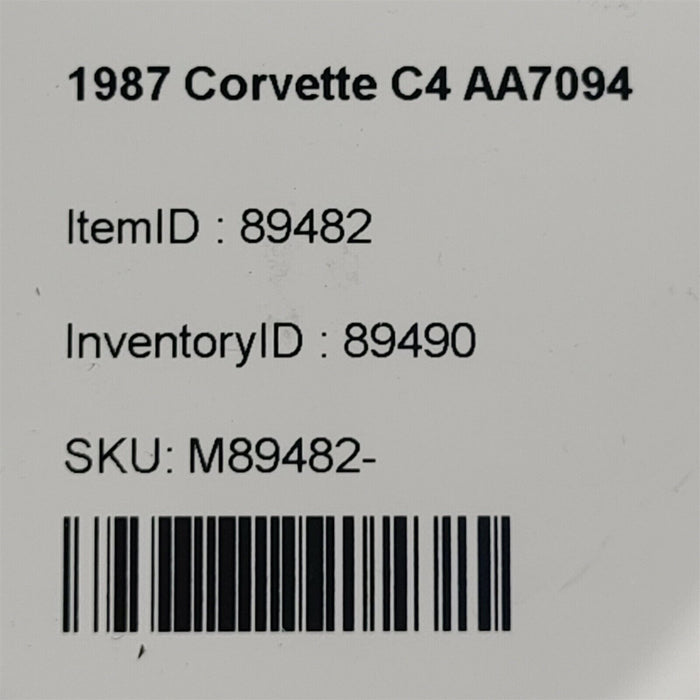 1987 Corvette C4 Wheels Wheel Set 16X9.5 Aa7094