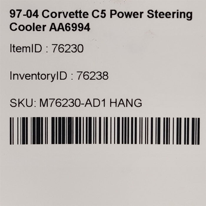 97-04 Corvette C5 Power Steering Cooler Aa6994
