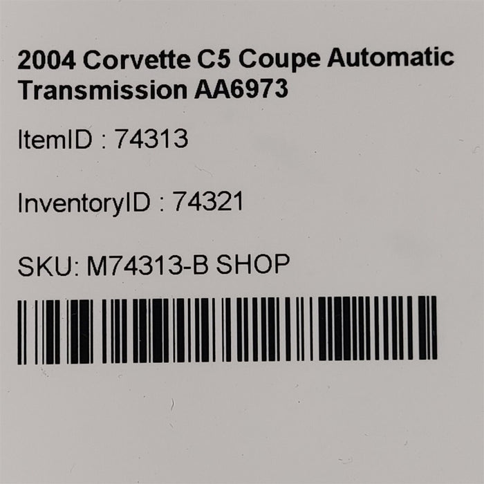 2004 Corvette C5 Automatic Transmission 4L60E 104K AA6973