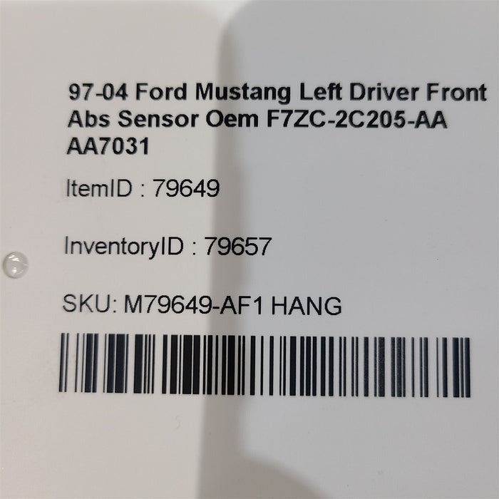 97-04 Ford Mustang Left Driver Front Abs Sensor Oem F7ZC-2C205-AA AA7031