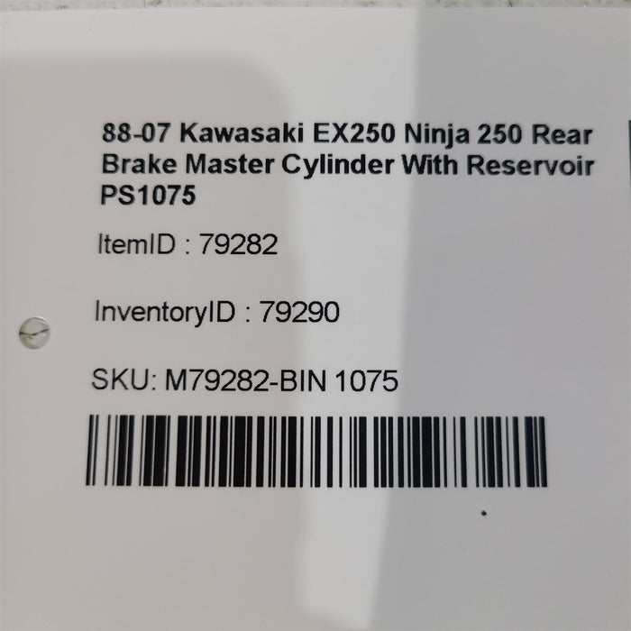 88-07 Kawasaki EX250 Ninja 250 Rear Brake Master Cylinder With Reservoir PS1075