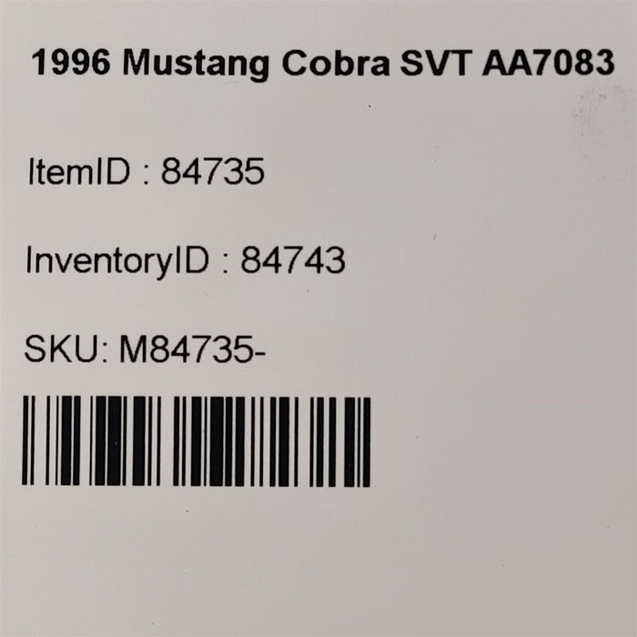 96-98 Mustang Cobra Svt Vacuum Solinoid Purge Valve E8Ae-9H465-Ba Aa7083