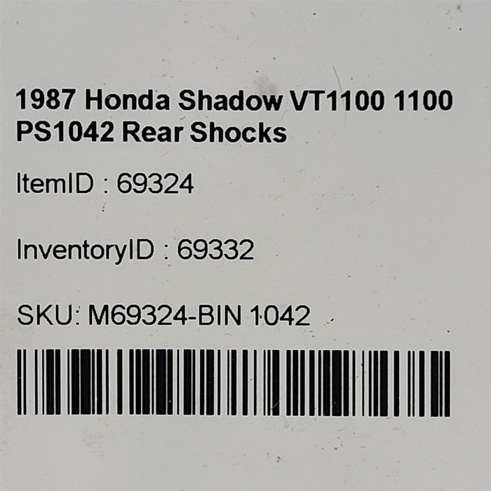 1987 Honda Shadow VT1100 1100 Rear Shocks Shock Absorber Pair PS1042
