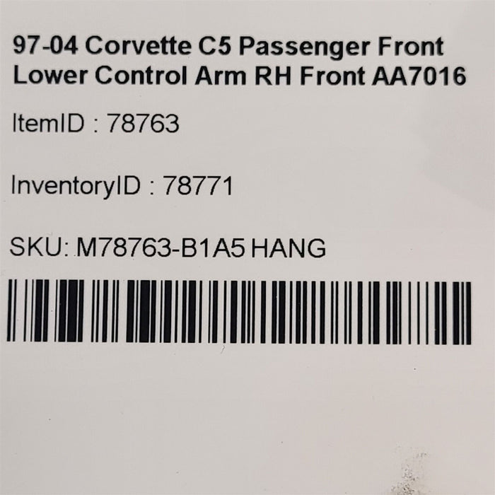 97-04 Corvette C5 Passenger Front Lower Control Arm RH Front AA7016