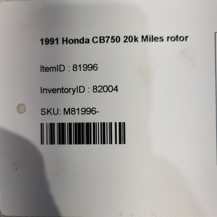 91-03 Honda CB 750 Nighthawk  Front Brake Disc Rotor20k Miles PS1076